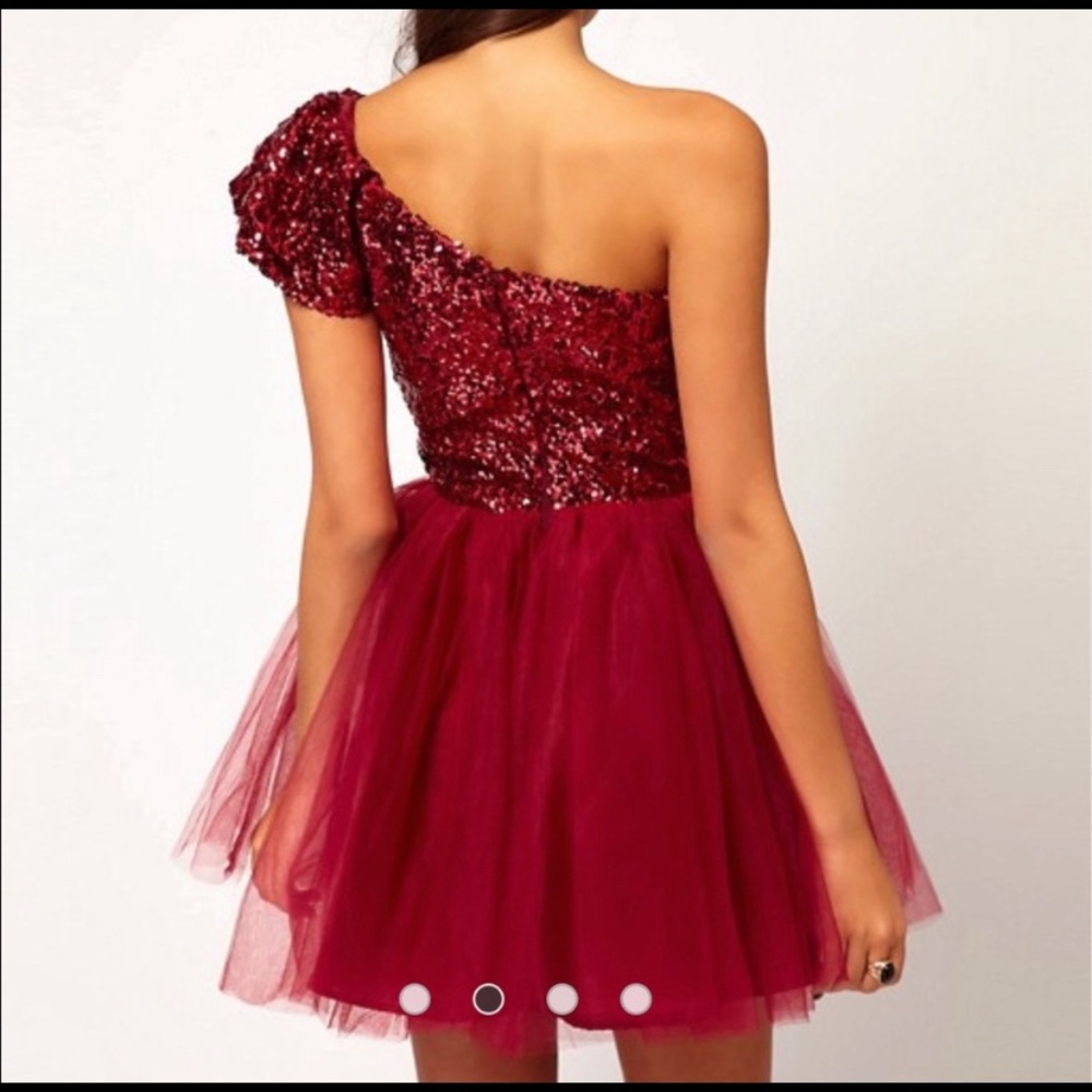 ASOS red sequin tulle mini - Picture 8 of 9